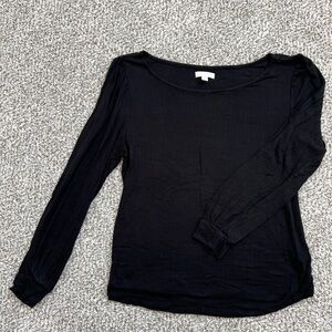 All Saints Black Long Sleeve Blouse